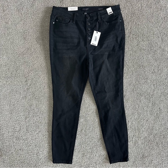 Judy Blue Timeless Black Button Fly High Waist Skinny Jeans - Size 15/32 - Picture 1 of 9